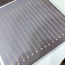 Load image into Gallery viewer, LUOWEND Yellow Gold Real Natural Diamond Pendant Necklace for Women