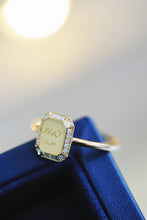 Load image into Gallery viewer, LUOWEND 18K Yellow Gold Ring for Women