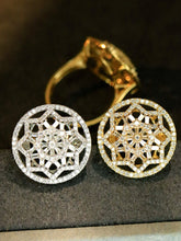 Load image into Gallery viewer, LUOWEND 18K White/Yellow Gold Natural Diamond Ring for Women