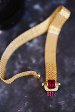 Load image into Gallery viewer, LUOWEND 18K Yellow Gold Real Natural Ruby Bracelet for Women