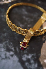 Load image into Gallery viewer, LUOWEND 18K Yellow Gold Real Natural Ruby Bracelet for Women