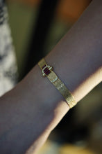 Load image into Gallery viewer, LUOWEND 18K Yellow Gold Real Natural Ruby Bracelet for Women