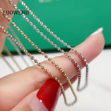 Load image into Gallery viewer, LUOWEND 18K White or Yellow Gold Necklace for Women