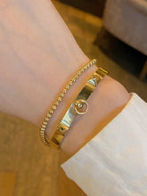 Load image into Gallery viewer, LUOWEND 18K Yellow Gold Bracelet for Women