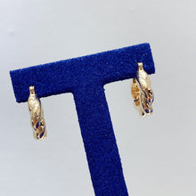 Load image into Gallery viewer, LUOWEND 18K Yellow Gold Hoop Earrings for Women