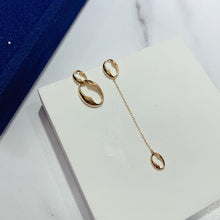 Load image into Gallery viewer, LUOWEND 18K Yellow Gold Drop Earrings for Women