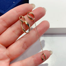 Load image into Gallery viewer, LUOWEND 18K Yellow Gold Drop Earrings for Women