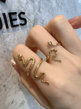 Load image into Gallery viewer, LUOWEND 18K Yellow Gold Ring for Women