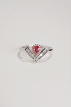 Load image into Gallery viewer, LUOWEND 18K White Gold Natural Pink Diamond Ring for Women