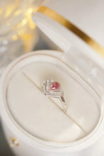 Load image into Gallery viewer, LUOWEND 18K White Gold Natural Pink Diamond Ring for Women