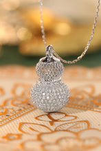 Load image into Gallery viewer, LUOWEND 18K White Gold Real Natural Diamond Necklace for Women