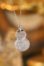 Load image into Gallery viewer, LUOWEND 18K White Gold Real Natural Diamond Necklace for Women