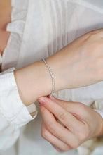 Load image into Gallery viewer, LUOWEND 18K White Gold Natural Diamond Bracelet for Women