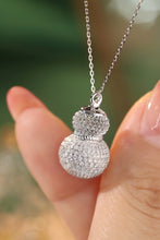 Load image into Gallery viewer, LUOWEND 18K White Gold Real Natural Diamond Necklace for Women