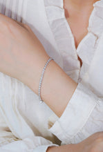 Load image into Gallery viewer, LUOWEND 18K White Gold Natural Diamond Bracelet for Women