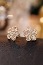 Load image into Gallery viewer, LUOWEND 18K Yellow Gold Real Natural Diamond Stud Earrings for Women