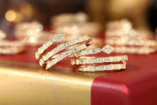 Load image into Gallery viewer, LUOWEND 18K Yellow Gold Real Natural Diamond Ring for Women