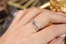 Load image into Gallery viewer, LUOWEND 18K White&Rose&Yellow Gold Real Natural Diamond Ring for Women