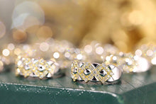 Load image into Gallery viewer, LUOWEND 18K White and Yellow Gold Real Natural Diamond Ring for Women