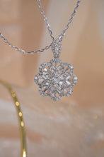 Load image into Gallery viewer, LUOWEND 18K White Gold Real Natural Diamond Necklace for Women