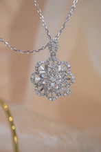 Load image into Gallery viewer, LUOWEND 18K White Gold Real Natural Diamond Necklace for Women