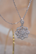 Load image into Gallery viewer, LUOWEND 18K White Gold Real Natural Diamond Necklace for Women