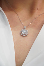 Load image into Gallery viewer, LUOWEND 18K White Gold Real Natural Diamond Necklace for Women