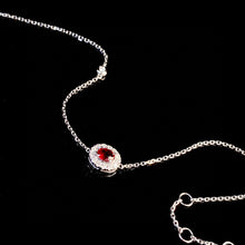 Load image into Gallery viewer, LUOWEND 18K White or Yellow Gold Real Natural Ruby and Diamond Gemstone Bracelet for Women