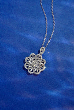 Load image into Gallery viewer, LUOWEND 18K White Gold Real Natural Diamond Necklace for Women