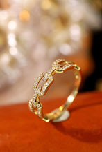 Load image into Gallery viewer, LUOWEND 18K Yellow Gold Real Natural Diamond Ring for Women