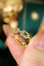 Load image into Gallery viewer, LUOWEND 18K Yellow Gold Real Natural Diamond Ring for Women