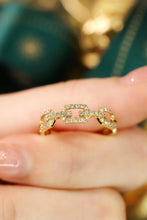 Load image into Gallery viewer, LUOWEND 18K Yellow Gold Real Natural Diamond Ring for Women
