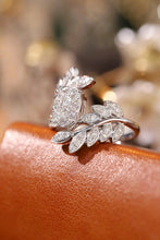 Load image into Gallery viewer, LUOWEND 18K White Gold Real Natural Diamond Ring for Women