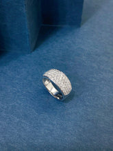 Load image into Gallery viewer, LUOWEND 18K White Gold Natural Diamond Ring for Women