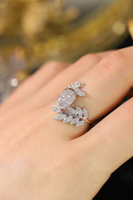 Load image into Gallery viewer, LUOWEND 18K White Gold Real Natural Diamond Ring for Women
