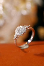Load image into Gallery viewer, LUOWEND 18K White Gold Real Natural Diamond Ring for Women