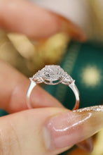 Load image into Gallery viewer, LUOWEND 18K White Gold Real Natural Diamond Ring for Women
