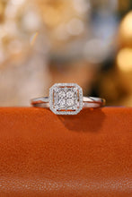 Load image into Gallery viewer, LUOWEND 18K White Gold Real Natural Diamond Ring for Women