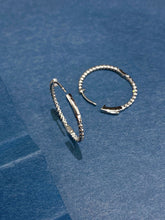 Load image into Gallery viewer, LUOWEND 18K White Gold Natural Diamond Earrings for Women