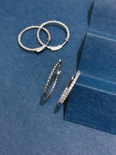 Load image into Gallery viewer, LUOWEND 18K White Gold Natural Diamond Earrings for Women