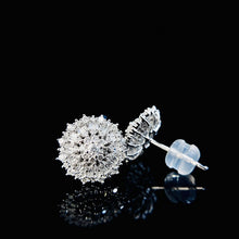 Load image into Gallery viewer, LUOWEND 18K White Gold Real Natural Diamond Stud Earrings for Women