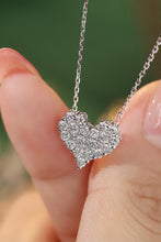 Load image into Gallery viewer, LUOWEND 18K White Gold Real Natural Diamond Necklace for Women