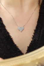 Load image into Gallery viewer, LUOWEND 18K White Gold Real Natural Diamond Necklace for Women