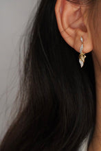 Load image into Gallery viewer, LUOWEND 18K Yellow Gold Real Natural Diamond Drop Earrings for Women