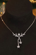 Load image into Gallery viewer, LUOWEND 18K White Gold Real Natural Diamond Pendant Necklace for Women