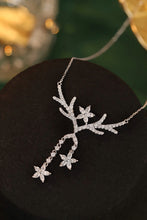 Load image into Gallery viewer, LUOWEND 18K White Gold Real Natural Diamond Pendant Necklace for Women