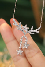 Load image into Gallery viewer, LUOWEND 18K White Gold Real Natural Diamond Pendant Necklace for Women