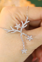 Load image into Gallery viewer, LUOWEND 18K White Gold Real Natural Diamond Pendant Necklace for Women