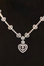 Load image into Gallery viewer, LUOWEND 18K White Gold Real Natural Diamond Necklace for Women