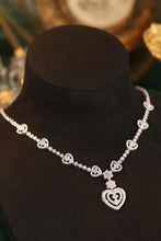 Load image into Gallery viewer, LUOWEND 18K White Gold Real Natural Diamond Necklace for Women